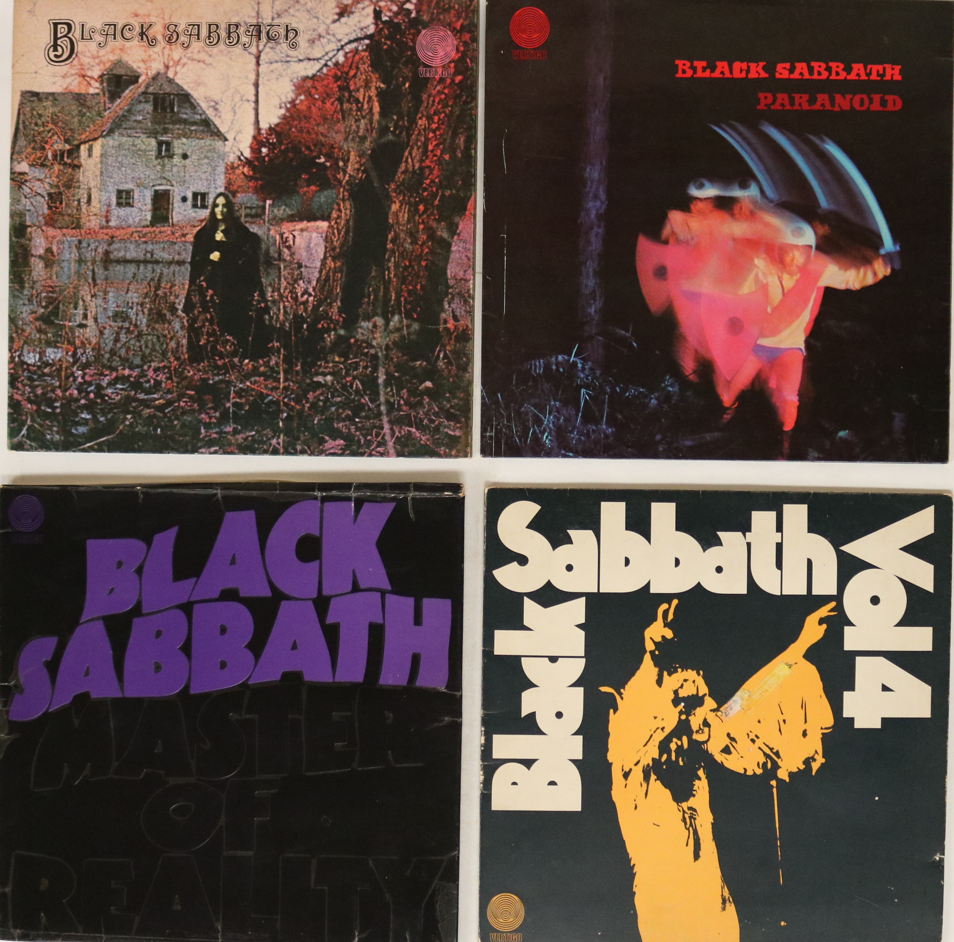 BLACK SABBATH UK VERTIGO SWIRL LPs Rockin Pack Of Their First Four LPs On Vertigo Swirl Labels