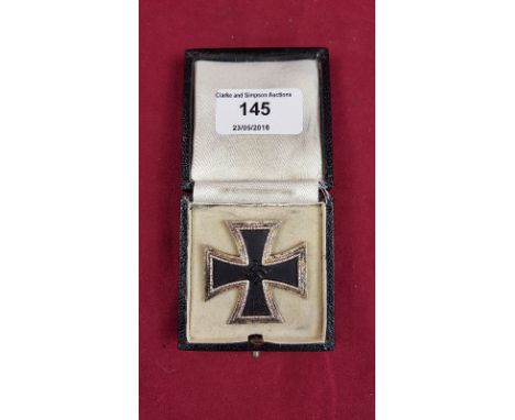 A German Iron Cross First Class, in fitted case
