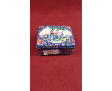 A Chinese enamel trinket box 