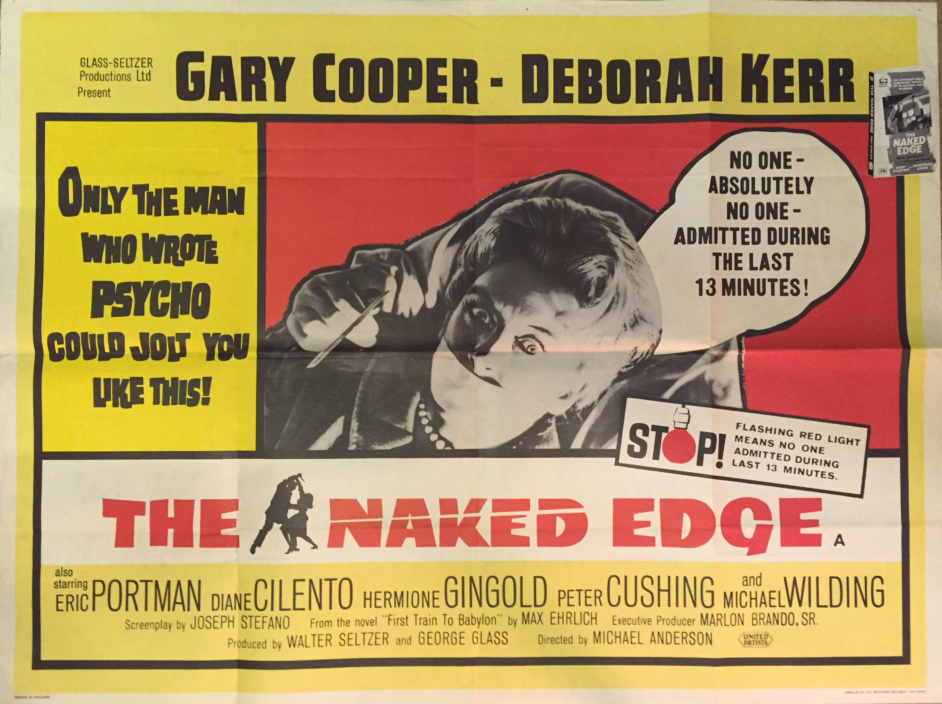 The Naked Edge 1961 Film Poster Starring Eric Portman Diane Cilento