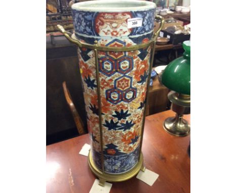 A Chinese Imari patterned stick stand 