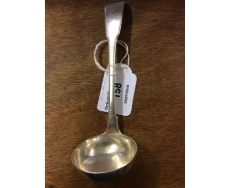 A George III Scottish silver fiddle pattern sauce ladle, Edinburgh 1819