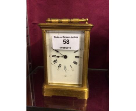 An early 20th Century brass cased carriage clock