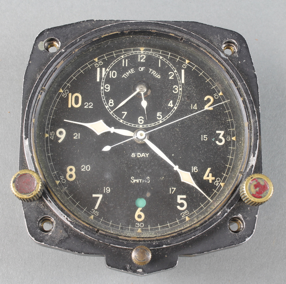 A Smiths Mk Iiia Military Issue Day Aircraft Clock Code V