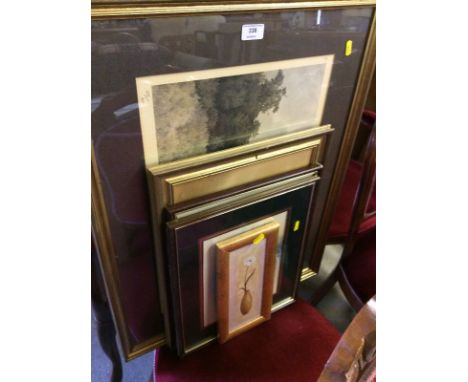 A limited edition print depicting a gun dog putting up pheasants; various other prints etc.