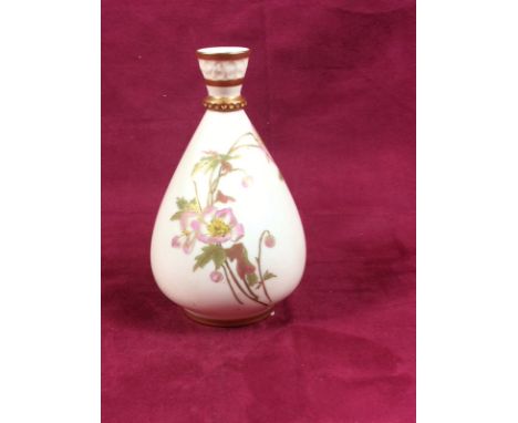 A Royal Worcester floral decorated vase