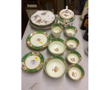 A quantity of Paragon floral decorated teaware and a quantity of Royal Worcester plates