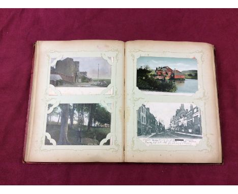 A postcard album and contents and a quantity of loose postcards 