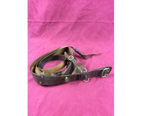 A Sam Browne leather army belt 