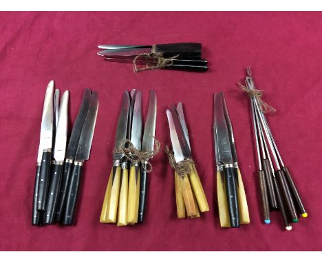 A box of Art Deco style French cutlery 