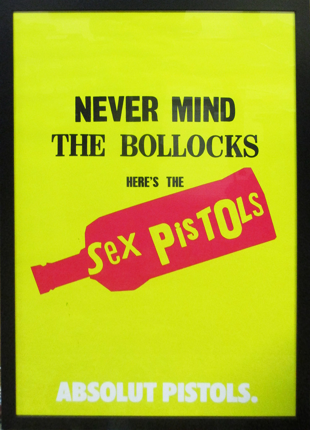 SEX PISTOLS Never Mind The Bollocks Poster From Absolut Vodka 76cm