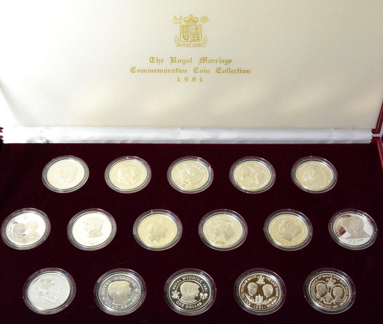 The Royal Marriage Commemorative Coin Collection 1981 A Complete Set