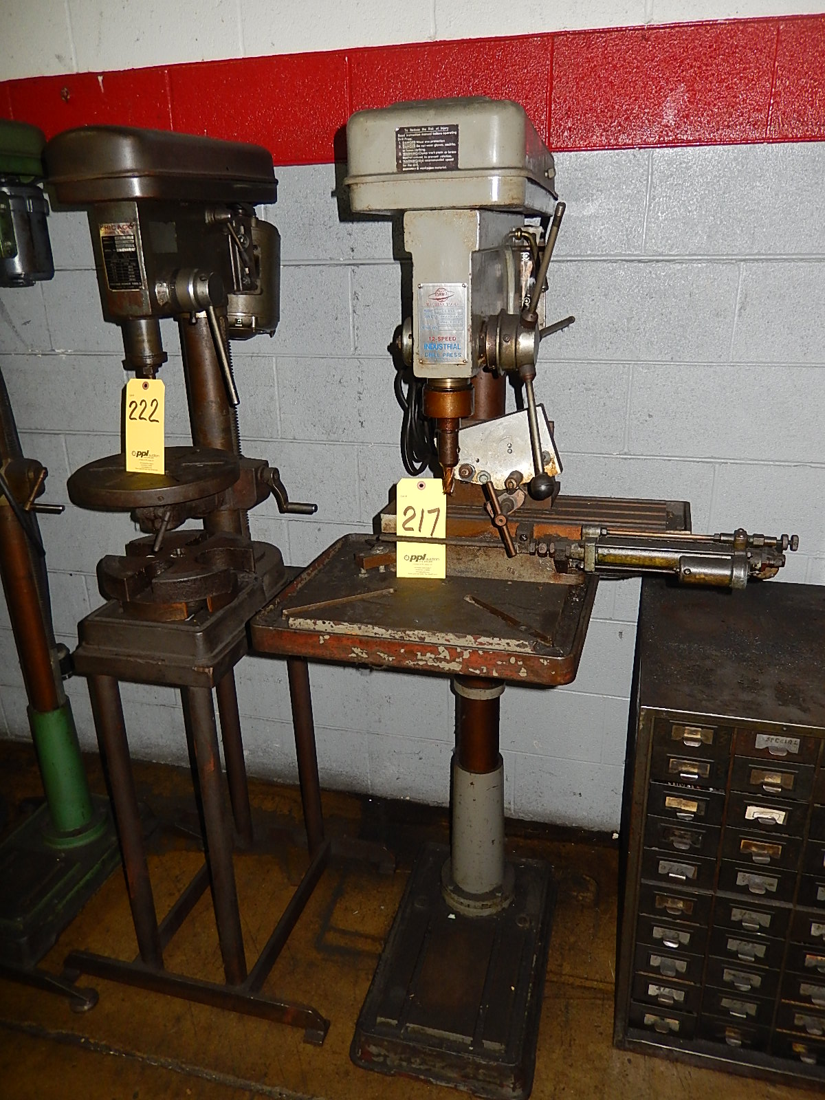 Orbit 12 Speed Industrial Drill Press Model OR 2501 With Attached