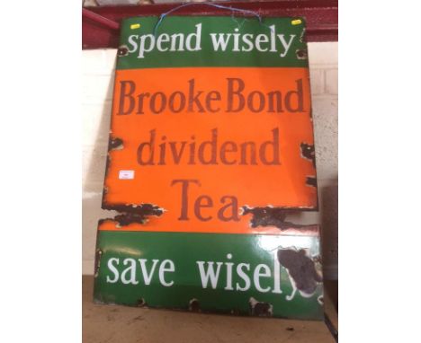A Brooke Bond enamel sign 