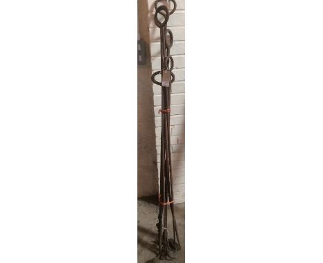 Six steam engine boiler tools