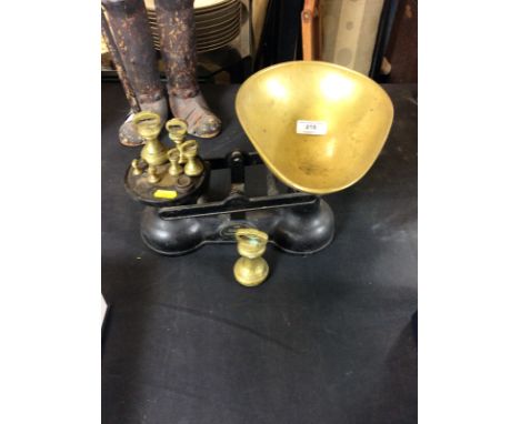 A set of Salter scales and weights