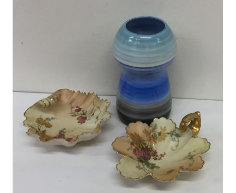 Two Royal Worcester decorative sweet dishes. Est. £20 - £30.