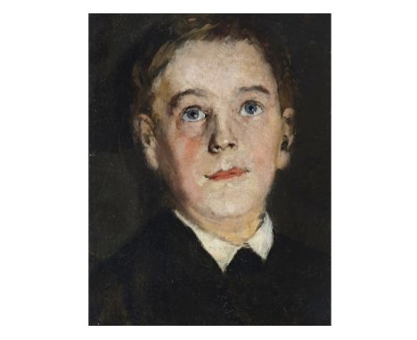 Unbekannter KünstlerUm 1900Portrait eines KnabenIn der Art der Schule des Wilhelm LeiblÖl auf Leinwand auf Karton29,5 x 22 cm