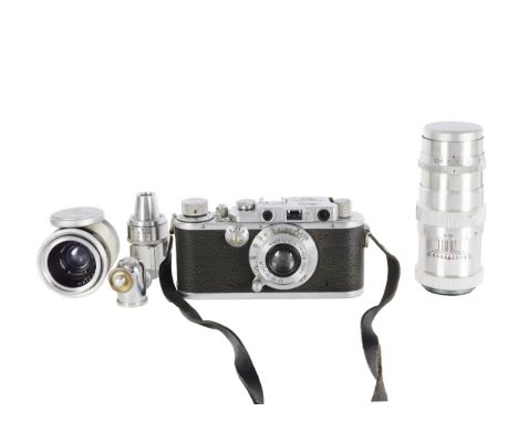 Fotoapparat LEIKA 133173Erzeuger Ernst Leitz WetzlaMit ZubehörIn Tasche (20 x 16 x 9 cm)Futteral für Objekt (Länge 13 cm, Dur