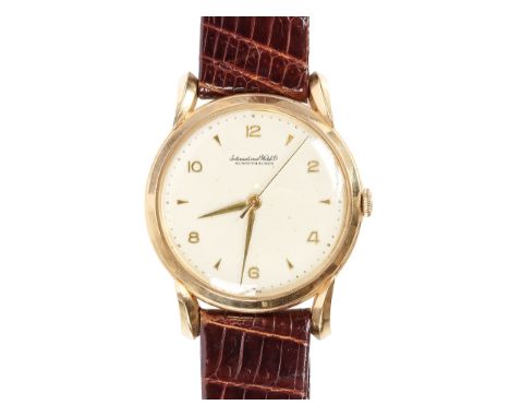 HerrenarmbanduhrIWC SchaffhausenRotgoldMit Kroko-LederbandLänge 22,7 cmDurchmesser Ziffernblatt 3,7 cmGewicht 41,7 gUhrwerk n