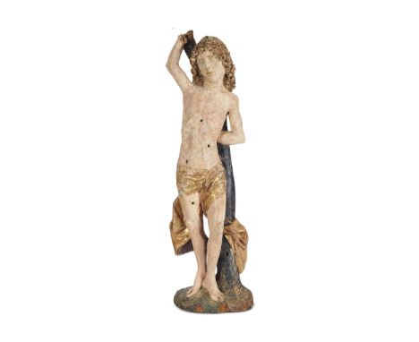 Michel ErhartKonstanz um 1440/45 - nach 1522 Ulm, Werkstatt zugeschriebenHeiliger SebastianUm 1520Lindenholz geschnitztPolych