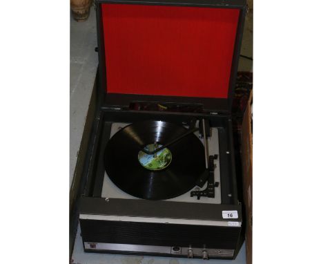 A Bush portable record player.