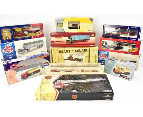 CORGI; twelve limited edition boxed Heavy Haulage diecast vehicles comprising CC12838 Nooteboom Low Loader, CC11609 Leyland O