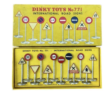 DINKY TOYS; a boxed International Road Sign set, numbered 771.