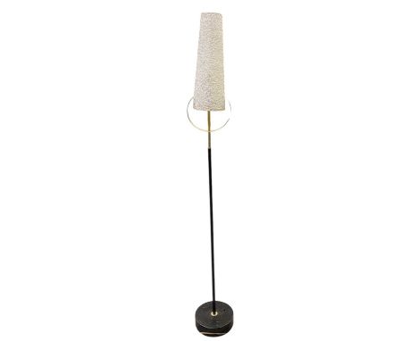 A modern Art Deco style standard floor lamp, with clear glass shade, height including shade 154cm.