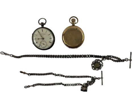 THOMAS POWELL BATES, LIVERPOOL; a hallmarked silver open face pocket watch, the white dial set with Roman numerals, outer min