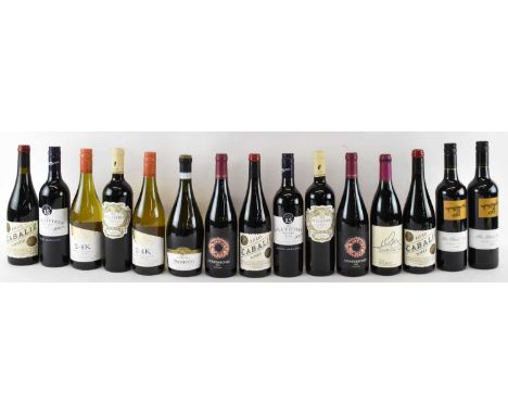 MIXED WINE; fifteen bottles of red and white wine including 2019 Stones &amp; Bones, 750ml, 14%, 2018 Nelson 2.4K Sauvignon B