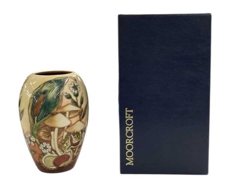 DEBBIE HANCOCK FOR MOORCROFT; a limited edition vase decorated in the 'Underwood' pattern, dated 1998 and numbered 182/350, w