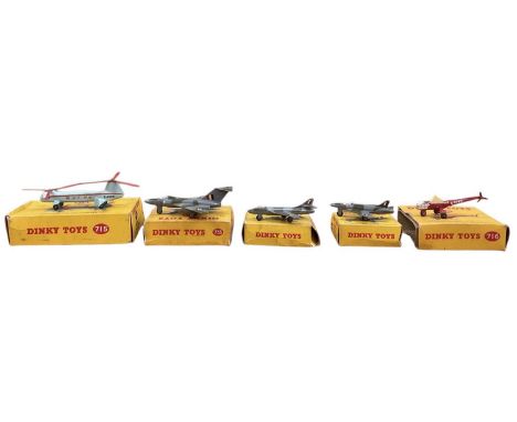 DINKY TOYS; a boxed Bristol 173 Helicopter, 715, a Westland-Sikorsky S.51 Helicopter, 716, a boxed Supermarine 'Swift' Fighte