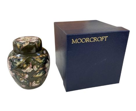 DEBBIE HANCOCK FOR MOORCROFT; a ginger jar decorated in the 'Gustavia' pattern, dated 1999, with signature to base, height 15