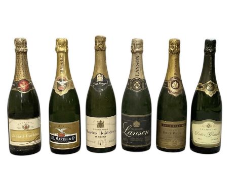 CHAMPAGNE; six bottles of various vintage and other champagne including Lanson, Charles Heidsieck Brut, Louis Roederer Premie