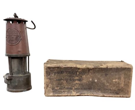 A Projector patented safety lamp, produced by the Projector Lamp &amp; Lighting Co Ltd, Eccles.