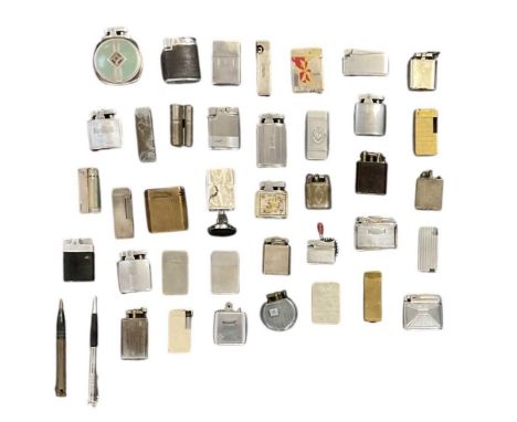 A quantity of assorted lighters including Ronson, Polo, Zippo, Dunhill, etc.