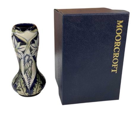 RACHEL BISHOP FOR MOORCROFT; a small limited edition vase decorated in the 'Meadow Star' pattern, dated 2002 and numbered 40/