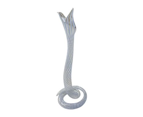 A 1930s Art Deco Murano style serpent vase, height 20.5cm.