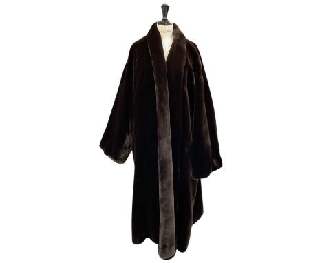 A lady's faux fur coat.