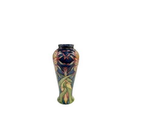 PHILIP GIBSON FOR MOORCROFT; a Three Star Member's Club vase, decorated in the 'Lizard Orchid' pattern, dated 2003, with sign