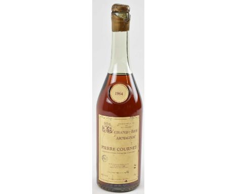 ARMAGNAC; a bottle of 1964 Grand-Bas Armagnac Pierre Cournet, 75cl, 44%.