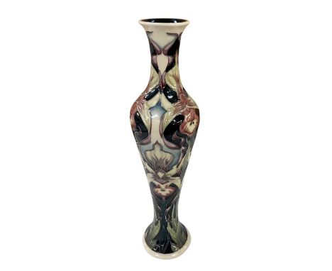 RACHEL BISHOP FOR MOORCROFT; a tall limited edition vase decorated in the 'Jewel' pattern, dated 2004 and numbered 29/200, wi