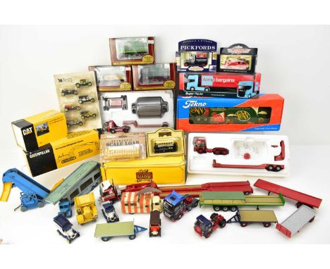 Eleven boxed diecast collector's scale model vehicles, mostly commercial, including Home Bargains Super Hauler, The Greatest 