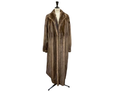 A lady's full length saga mink full coat.