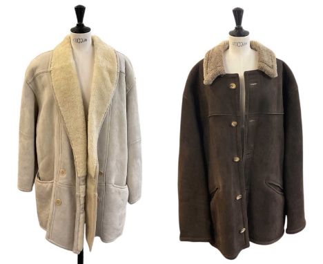 A sheepskin jacket and a further sheepskin gentleman's jacket (2).Condition Report: Both jackets labels as size XL