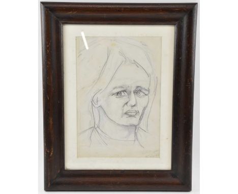 † FELIKS TOPOLSKI (Polish, 1907-1989); a pencil drawing of a female, signed in pencil lower right and dated January 67, 34 x 