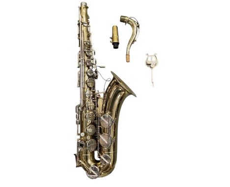 A mid/late 20th century Lafleur saxophone, imported by Boosey &amp; Hawkes of London, cased with sheet music, mouthpieces and