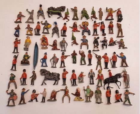 COLLECTION OF VINTAGE METAL TOY SOLDIERS INC BRITAINS