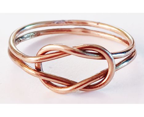 9CT GOLD LOVE KNOT RING SIZE M 1.2g
THIS LOT IS IN SECURE STORAGE, VIEWING BY APPOINTMENT ONLY  NO. 36